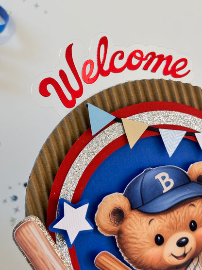 Little Slugger Baby Shower Cake Topper