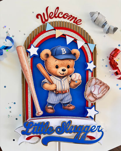 Little Slugger Baby Shower Cake Topper