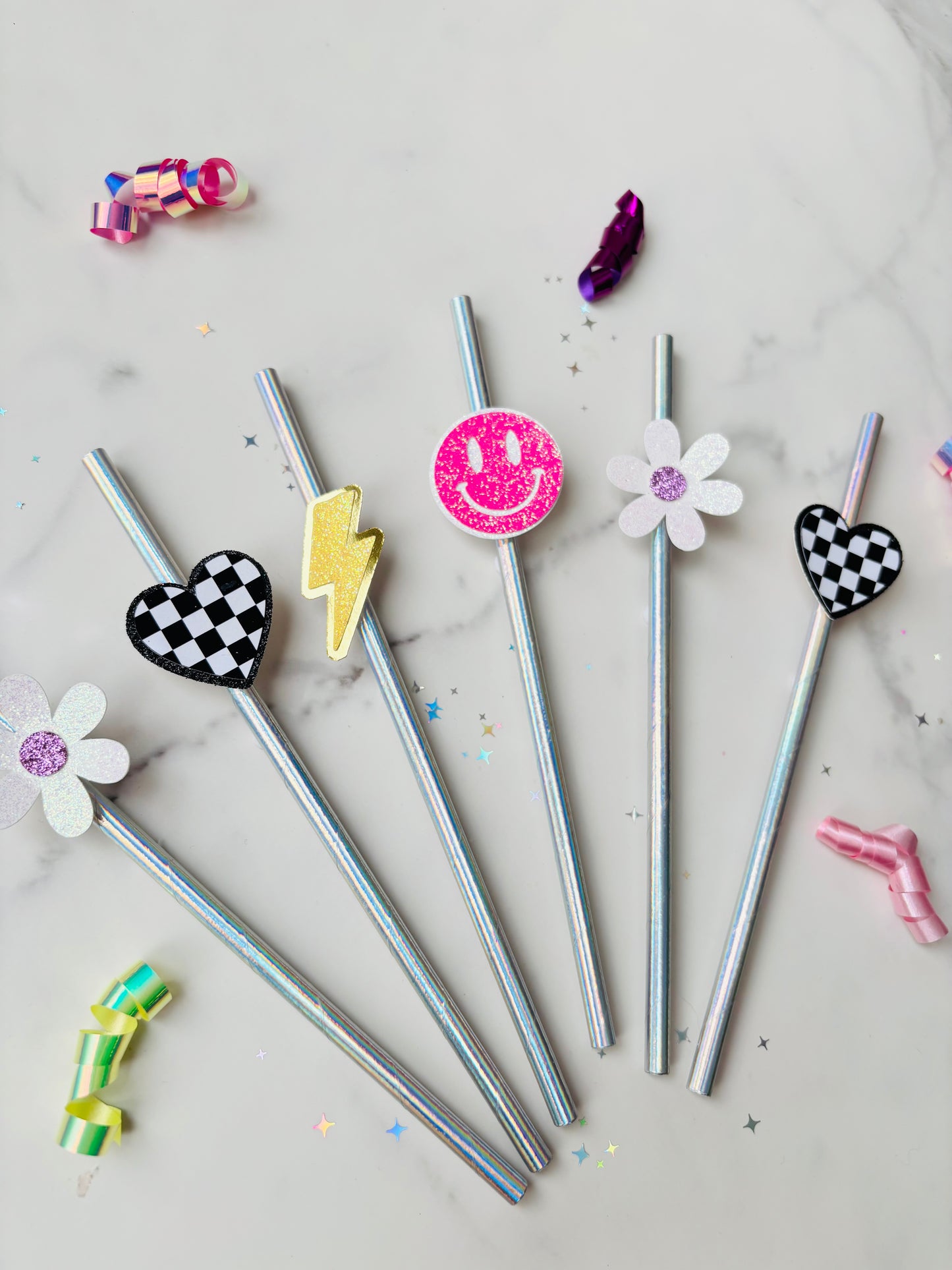 Preppy Smiley Party Straws