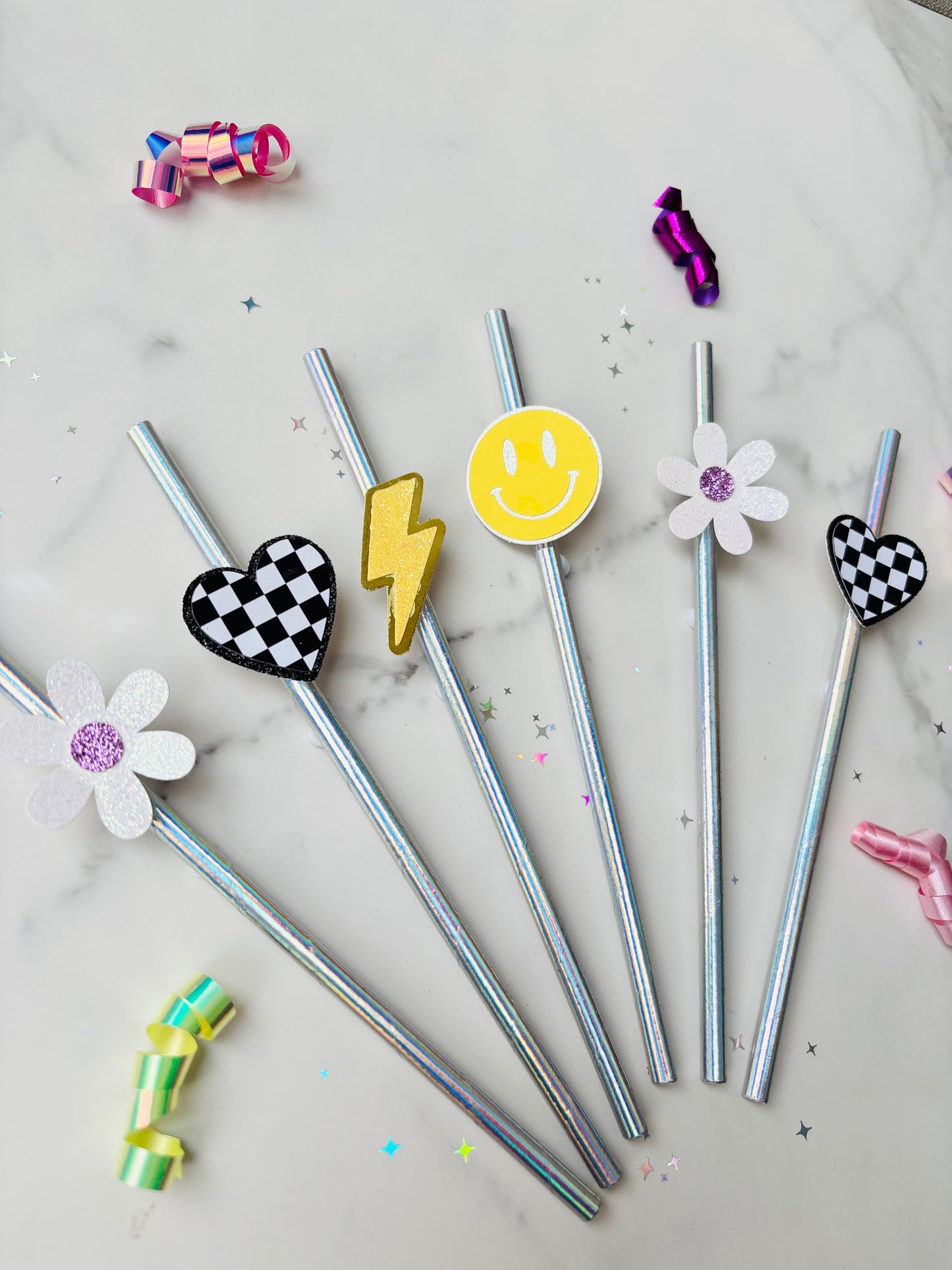 Preppy Smiley Party Straws