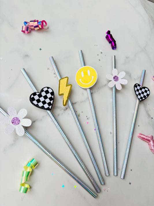 Preppy Smiley Party Straws