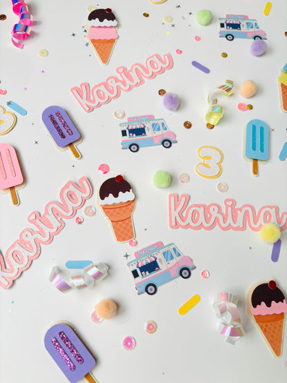 Ice Cream Shop Fancy Confetti *Personalized*