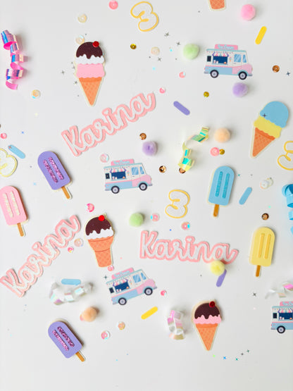 Ice Cream Shop Fancy Confetti *Personalized*