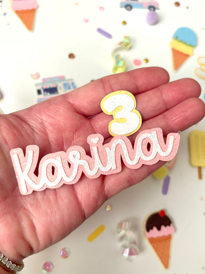 Ice Cream Shop Fancy Confetti *Personalized*