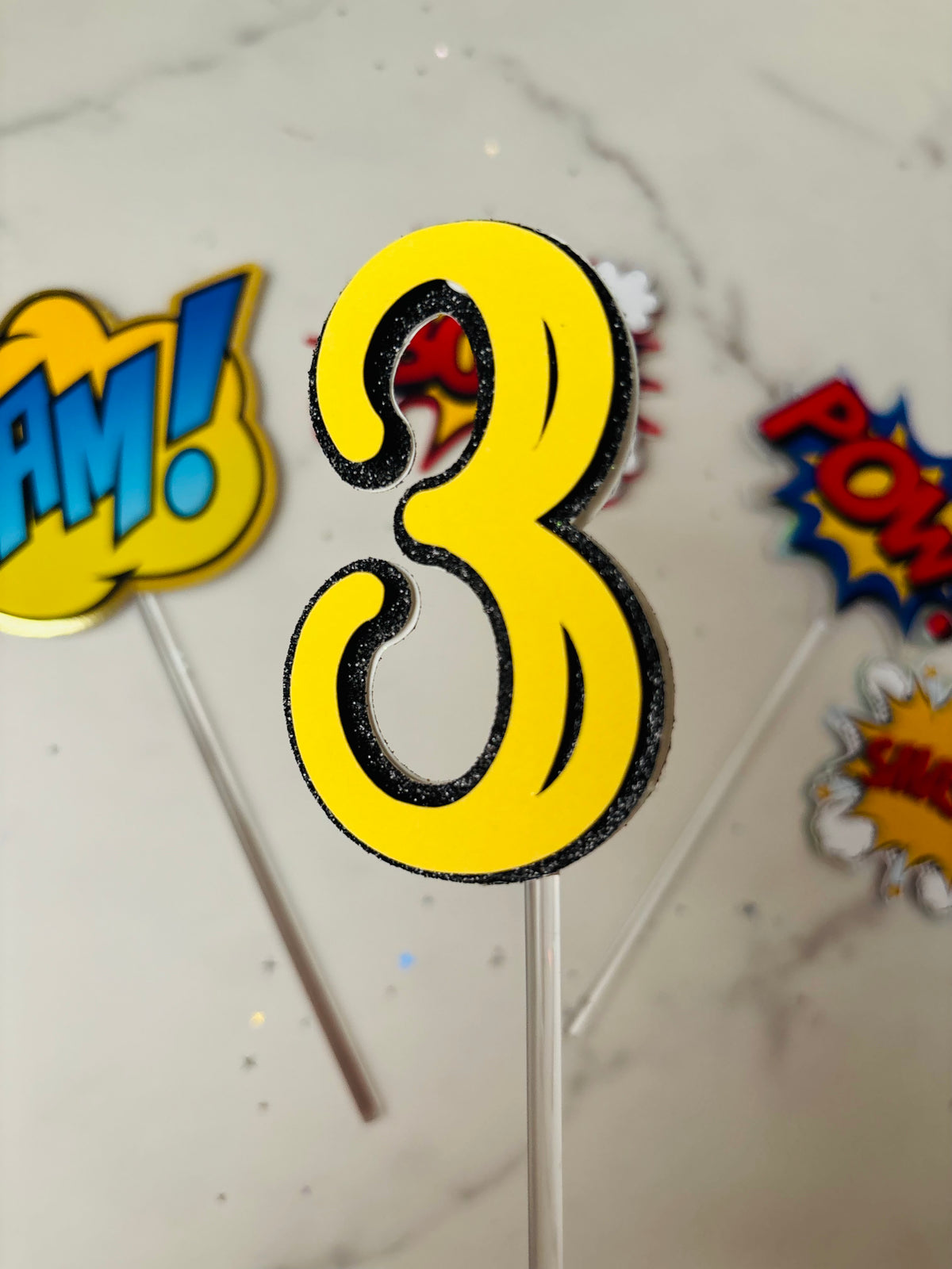 Comic Book Super Hero Cake Toppers