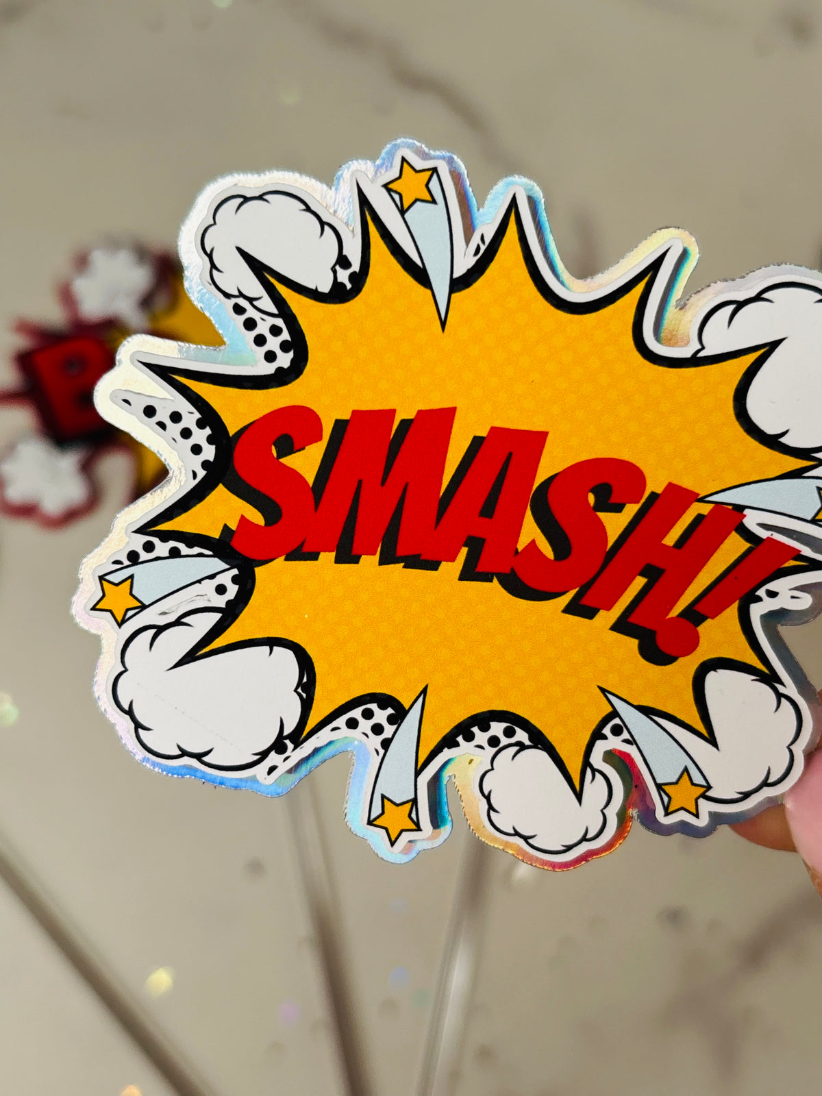 Comic Book Super Hero Cake Toppers