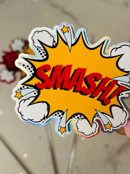 Comic Book Super Hero Cake Toppers