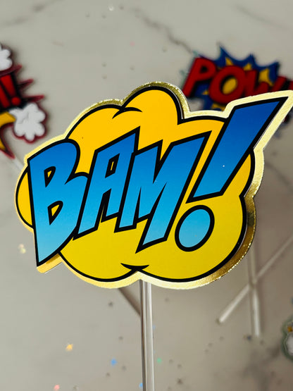 Comic Book Super Hero Cake Toppers