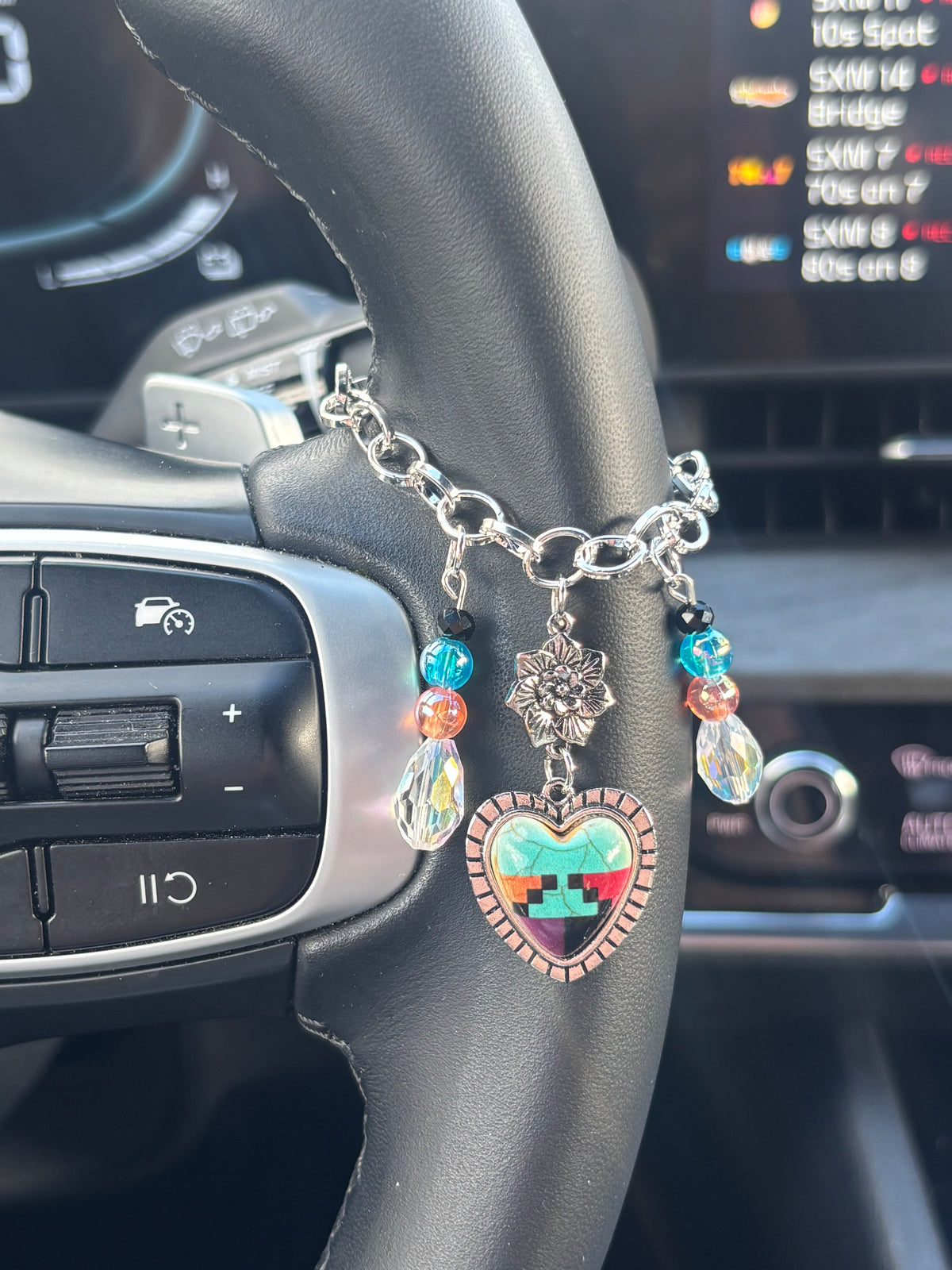 Wild Native Heart Car Charm