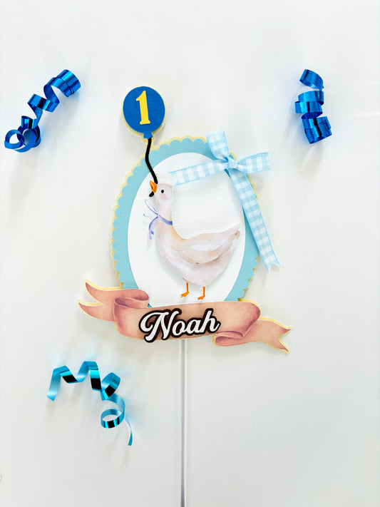 Silly Little Goose Cake Topper (Boy)