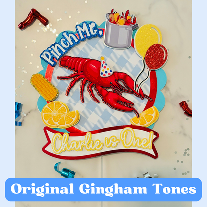 Pinch Me! Crawfish Boil Birthday Cake Topper