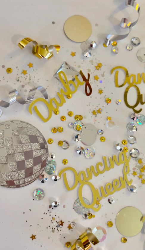 Personalized Disco Ball Party Table Confetti