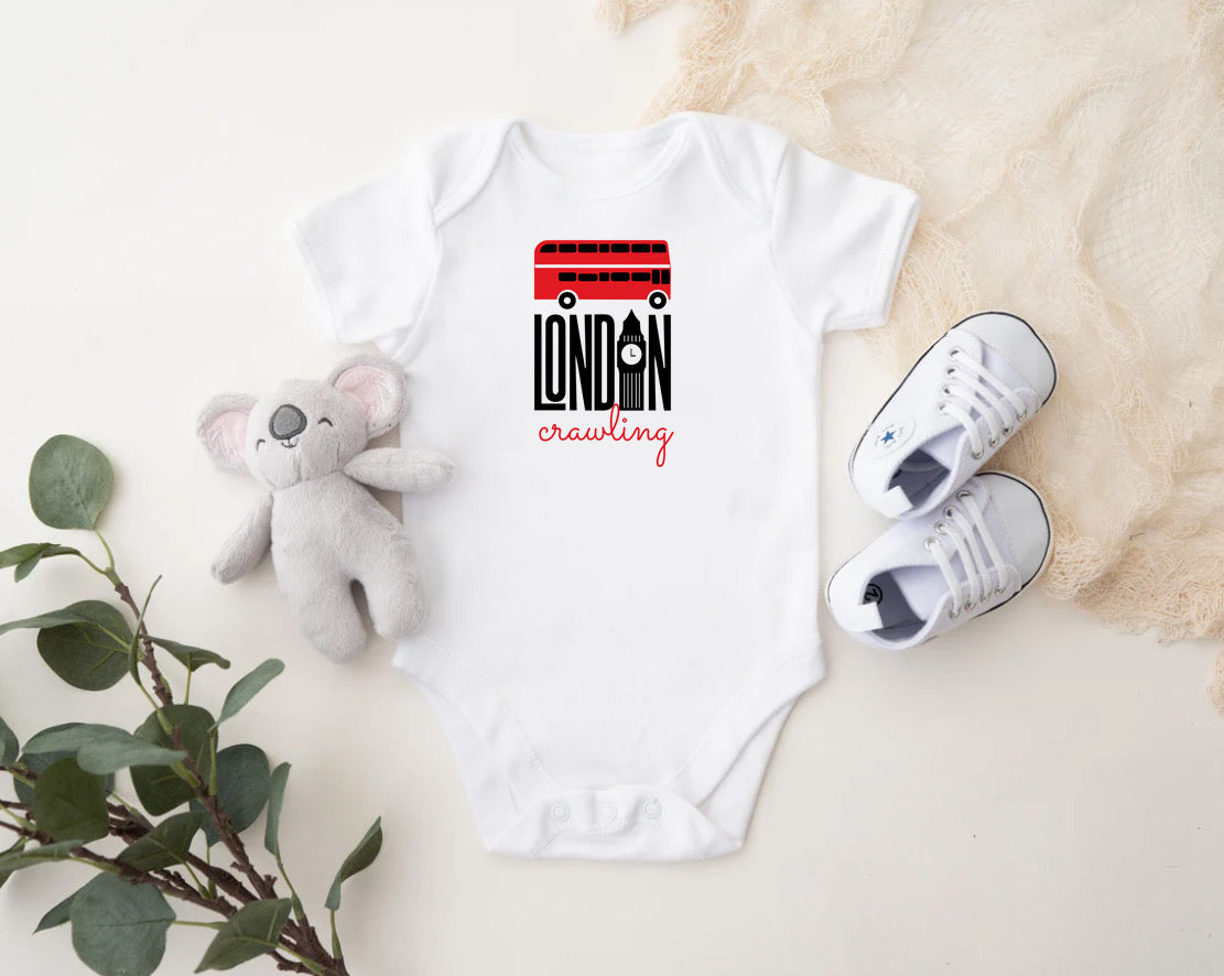 London Crawling Punk Rock Inspired Baby Onesie