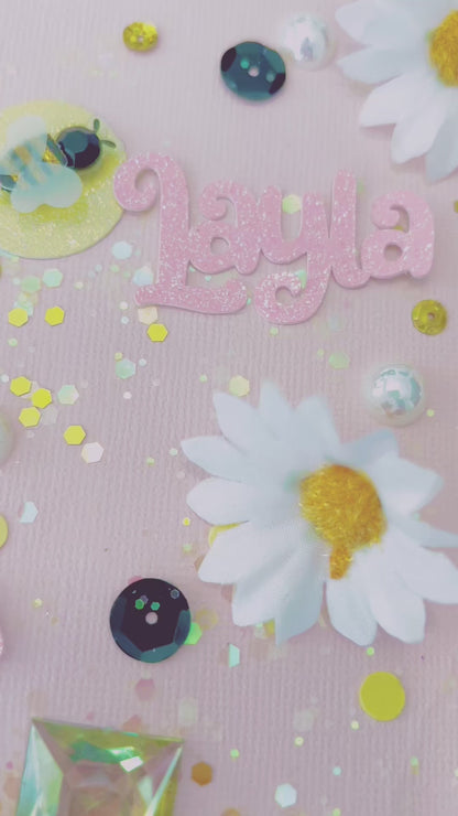 Personalized Daisy Bumble Bee Party Table Confetti