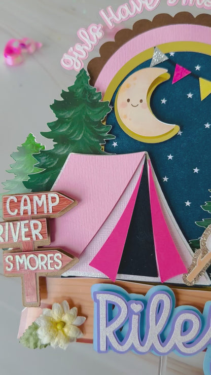 S’more Fun Camp Cake Topper