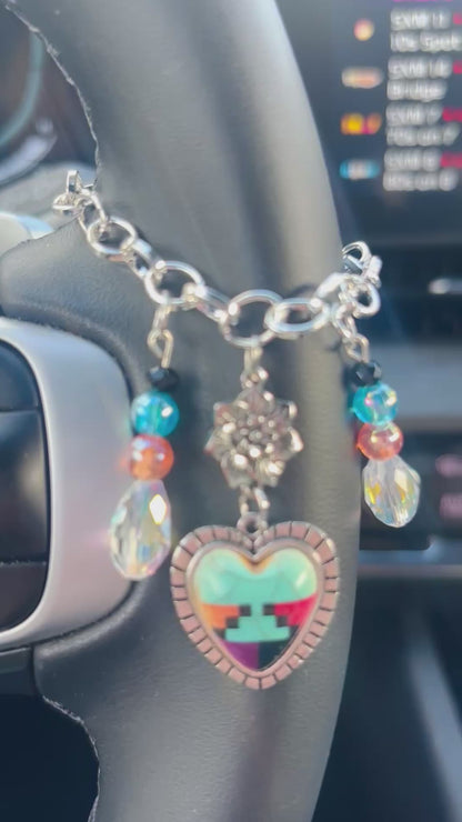 Wild Native Heart Car Charm