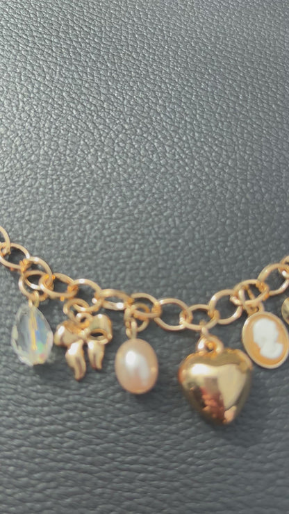 Elegant Gold Heart Car Charm