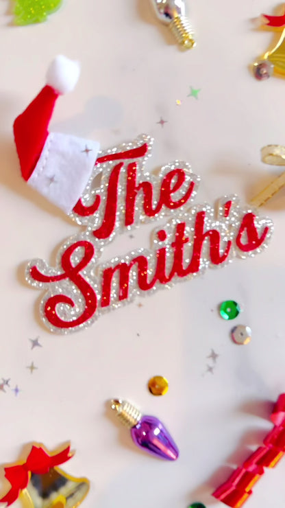 Colorful Christmas Family Name Table Confetti *Personalized*