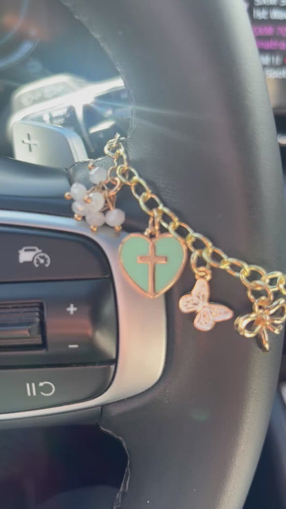 Jesus’ Love Car Charm (Light Green)