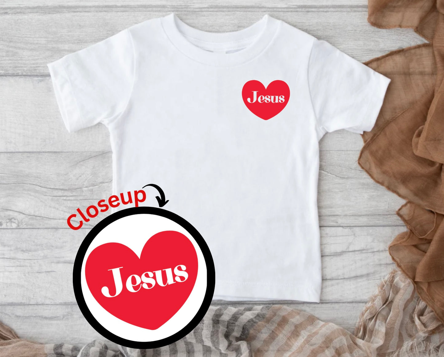 Jesus in My Heart Christian Toddler Tee